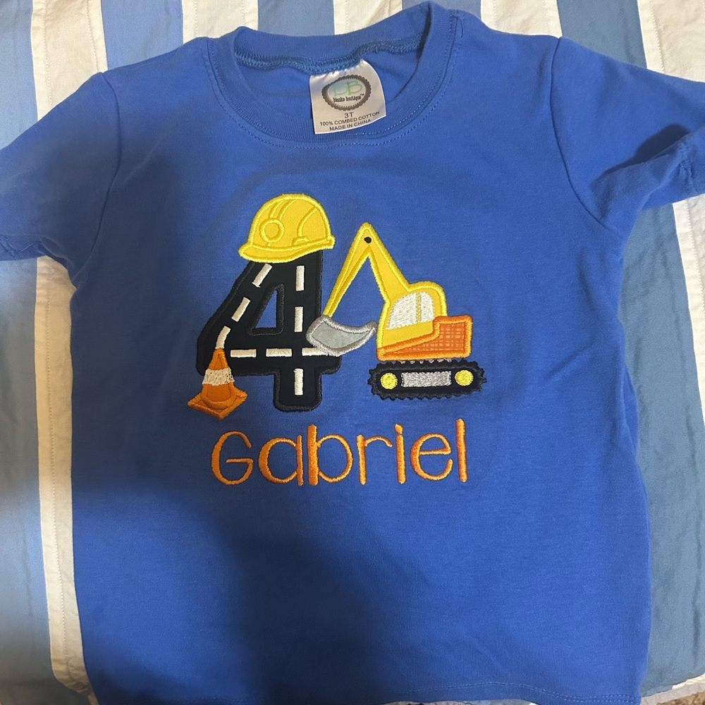 Rabbit Skins Blue Construction Tee